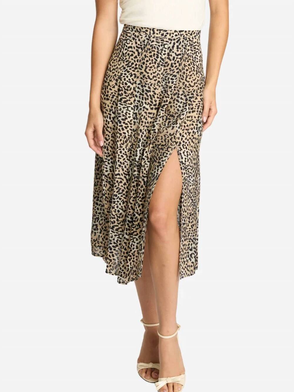 NEW CABALLERO glenda midi skirt in golden leopard